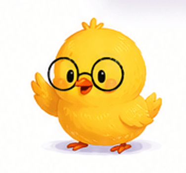 A studious chick reading project notes